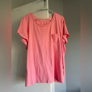 Carole Hochman Short Sleeve Pink Pajama Top